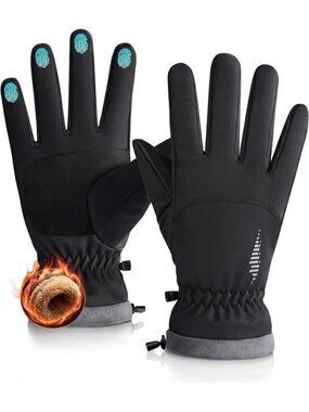 Medium Winter Waterproof Ski Snow Warm Gloves for Women Men Windproof Cold